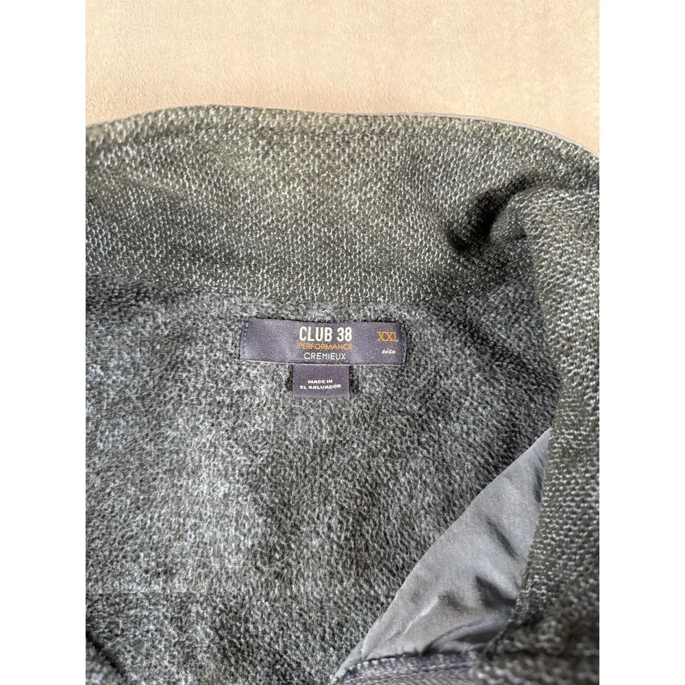 CLUB 38 PERFORMANCE CREMIEUX Men's 3XL Full Zip Fleece Jacket Coat Blue Gray